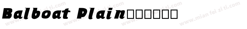 Balboat Plain字体转换